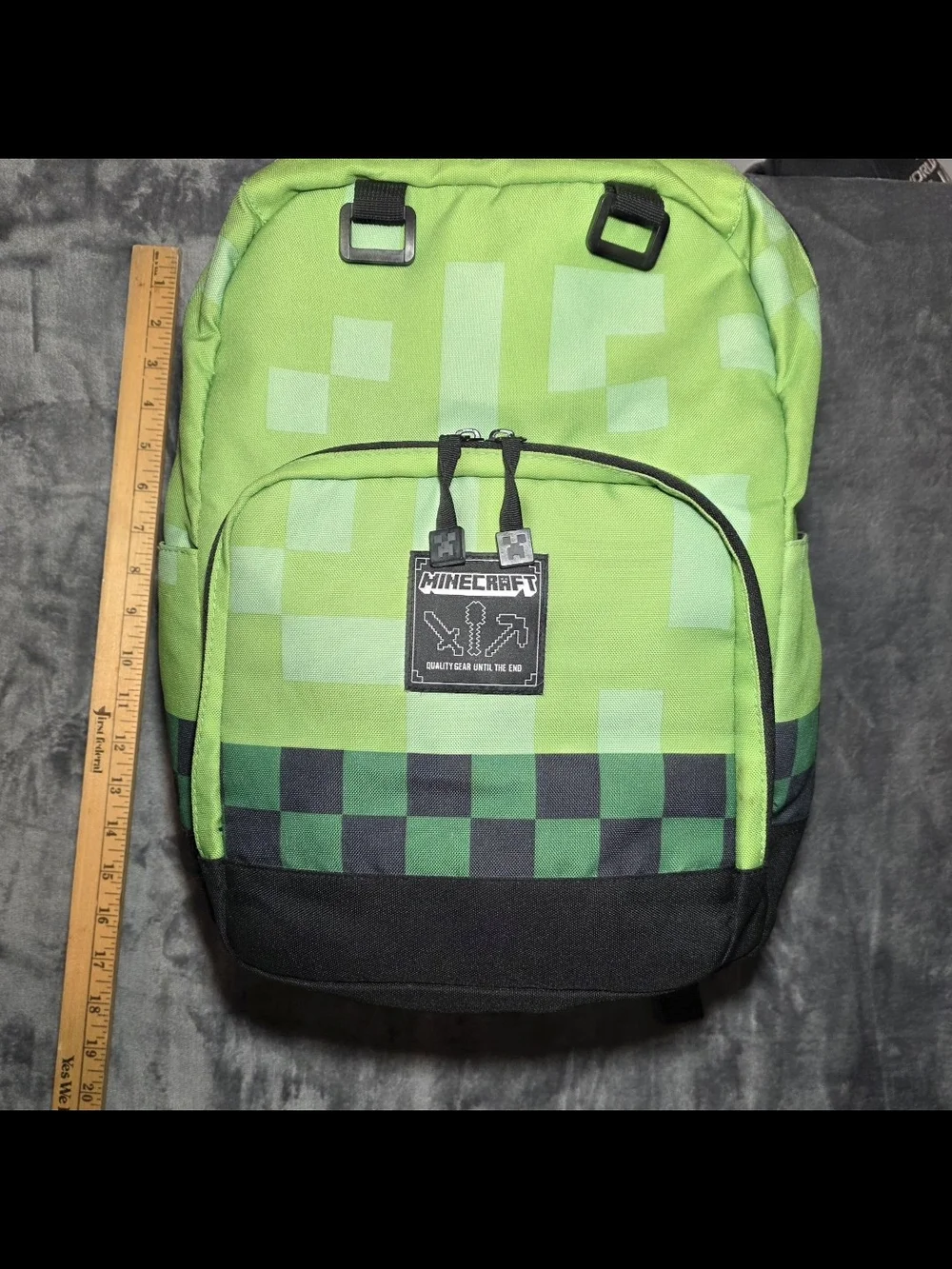 Official JINX Minecraft Creeper Kids Full-Size Backpack